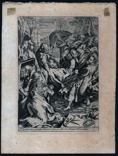 GIACOMO LAURO : Deposizione, da Federico Barocci  - Asta Stampe e Disegni dal XVI al XX secolo - Associazione Nazionale - Case d'Asta italiane