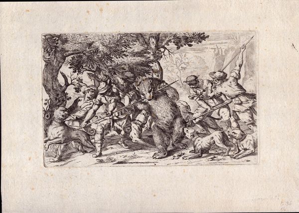 Odoardo Fialetti : Caccia all'orso  - Asta Stampe e Disegni dal XVI al XX secolo - Associazione Nazionale - Case d'Asta italiane