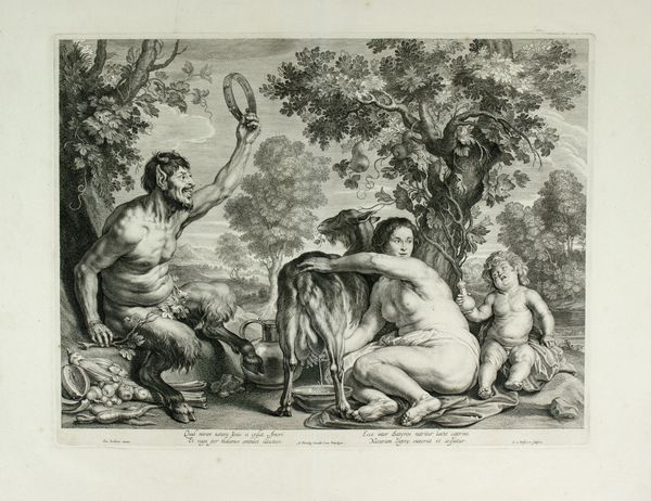 Schelte Adamsz. Bolswert : Giove bambino e la capra Amaltea, da di Jacob Jordaens  - Asta Stampe e Disegni dal XVI al XX secolo - Associazione Nazionale - Case d'Asta italiane