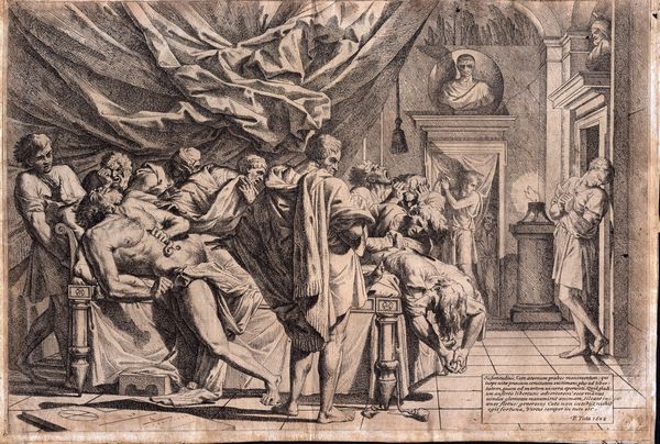 PIETRO TESTA : Il suicidio di Catone  - Asta Stampe e Disegni dal XVI al XX secolo - Associazione Nazionale - Case d'Asta italiane