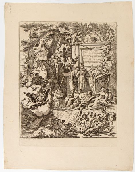 Arnold van Westerhout (1651-1725) : Allegoria in onore dell'arrivo del cardinale Franciotti a vescovo di Lucca, da Pietro Testa  - Asta Stampe e Disegni dal XVI al XX secolo - Associazione Nazionale - Case d'Asta italiane