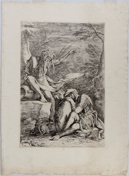 Salvator Rosa : Il riposo di Enea  - Asta Stampe e Disegni dal XVI al XX secolo - Associazione Nazionale - Case d'Asta italiane