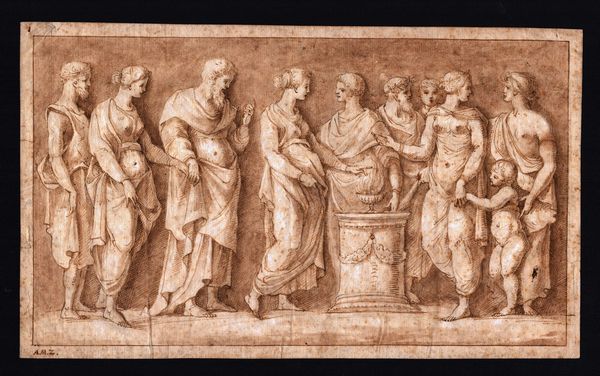 Studio da un fregio antico (?)  - Asta Stampe e Disegni dal XVI al XX secolo - Associazione Nazionale - Case d'Asta italiane