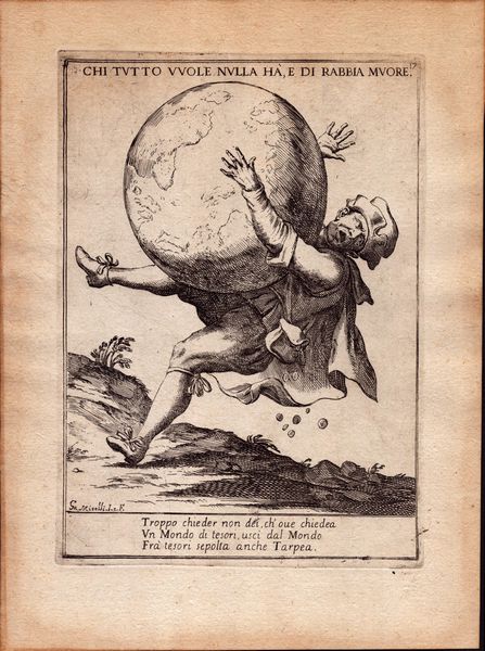 GIUSEPPE MARIA MITELLI : Chi tutto vuole nulla ha, e di rabbia muore  - Asta Stampe e Disegni dal XVI al XX secolo - Associazione Nazionale - Case d'Asta italiane