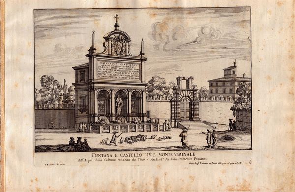 GIOVANNI BATTISTA FALDA : Le fontane di Roma nelle piazze e luoghi publici della citt, con li loro prospetti, come sono al presente  - Asta Stampe e Disegni dal XVI al XX secolo - Associazione Nazionale - Case d'Asta italiane