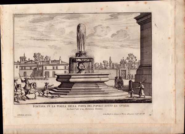 GIOVANNI BATTISTA FALDA : Le fontane di Roma nelle piazze e luoghi publici della citt, con li loro prospetti, come sono al presente  - Asta Stampe e Disegni dal XVI al XX secolo - Associazione Nazionale - Case d'Asta italiane
