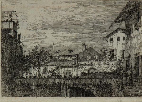 Giovanni Antonio Canal Il Canaletto : La Terrazza  - Asta Stampe e Disegni dal XVI al XX secolo - Associazione Nazionale - Case d'Asta italiane