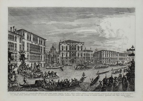 Michele  Marieschi : Foscarorum aedes ad levam...  - Asta Stampe e Disegni dal XVI al XX secolo - Associazione Nazionale - Case d'Asta italiane