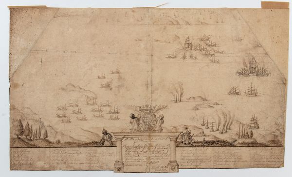 Studio della battaglia di Lepanto dall'affresco a Palazzo Colonna  - Asta Stampe e Disegni dal XVI al XX secolo - Associazione Nazionale - Case d'Asta italiane