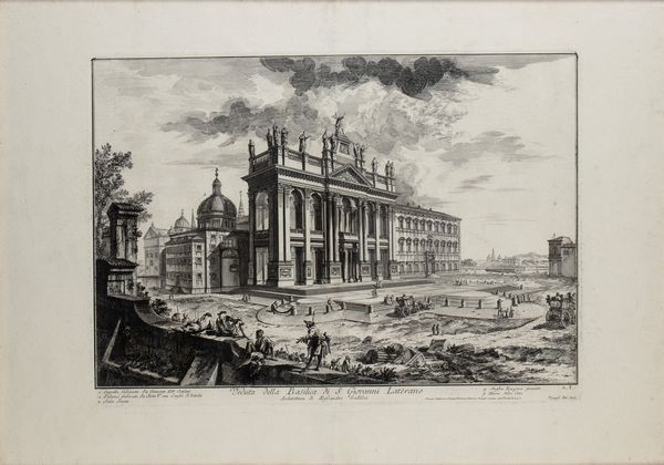 GIOVANNI BATTISTA PIRANESI : Veduta della Basilica di S. Giovanni Laterano  - Asta Stampe e Disegni dal XVI al XX secolo - Associazione Nazionale - Case d'Asta italiane