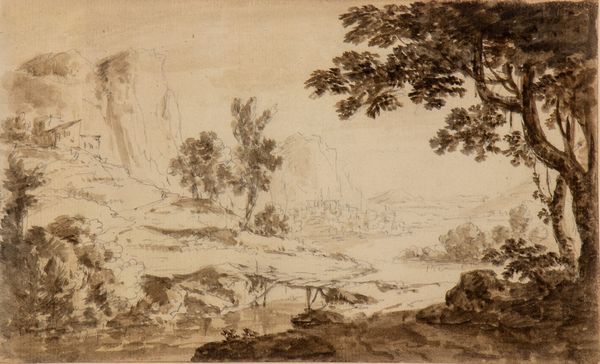 Paolo Anesi : Paesaggio con fiume  - Asta Stampe e Disegni dal XVI al XX secolo - Associazione Nazionale - Case d'Asta italiane