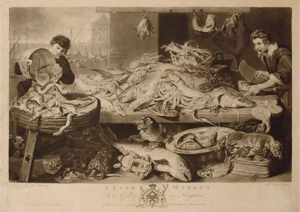 Richard Earlom : A fish market  - Asta Stampe e Disegni dal XVI al XX secolo - Associazione Nazionale - Case d'Asta italiane