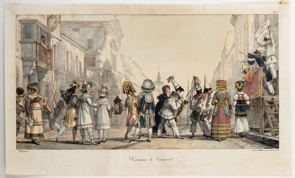 Antoine-Jean-Baptiste Thomas : Costumi di Carnevale a Roma  - Asta Stampe e Disegni dal XVI al XX secolo - Associazione Nazionale - Case d'Asta italiane