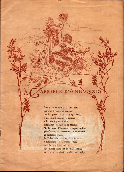 BASILIO CASCELLA (Pescara, 1860 - Roma, 1950) : Pescara e Gabriele d'Annunzio  - Asta Stampe e Disegni dal XVI al XX secolo - Associazione Nazionale - Case d'Asta italiane