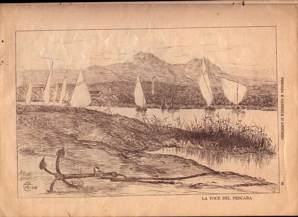 BASILIO CASCELLA (Pescara, 1860 - Roma, 1950) : Pescara e Gabriele d'Annunzio  - Asta Stampe e Disegni dal XVI al XX secolo - Associazione Nazionale - Case d'Asta italiane