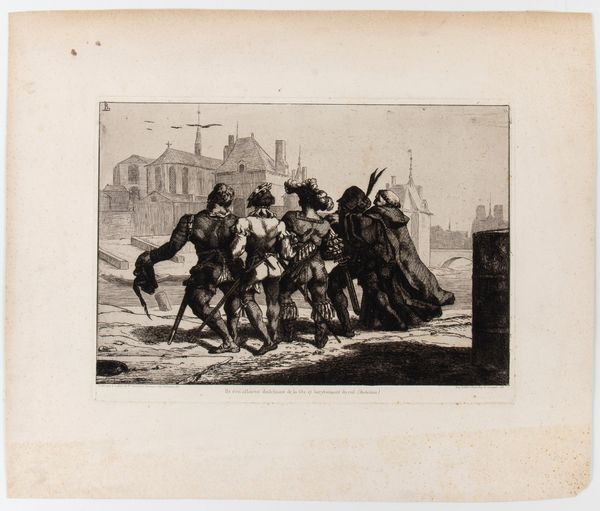 Félix Bracquemond : Ils s'en allaient, dodelinant de la tte et barytonnant du cul (Rabelais)  - Asta Stampe e Disegni dal XVI al XX secolo - Associazione Nazionale - Case d'Asta italiane