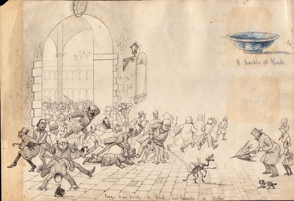 Fuga di un bacillo di Koch dall'Universit di Berlino  - Asta Stampe e Disegni dal XVI al XX secolo - Associazione Nazionale - Case d'Asta italiane