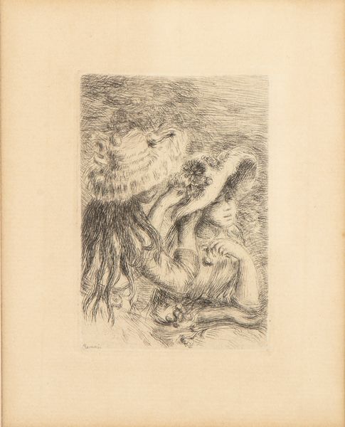Auguste Renoir : Le Chapeau pingl  La fille de Berthe Morisot et sa cousine (III versione)  - Asta Stampe e Disegni dal XVI al XX secolo - Associazione Nazionale - Case d'Asta italiane