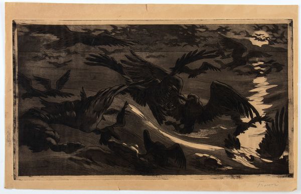 Victor Prouvé : Oiseaux de proie  - Asta Stampe e Disegni dal XVI al XX secolo - Associazione Nazionale - Case d'Asta italiane