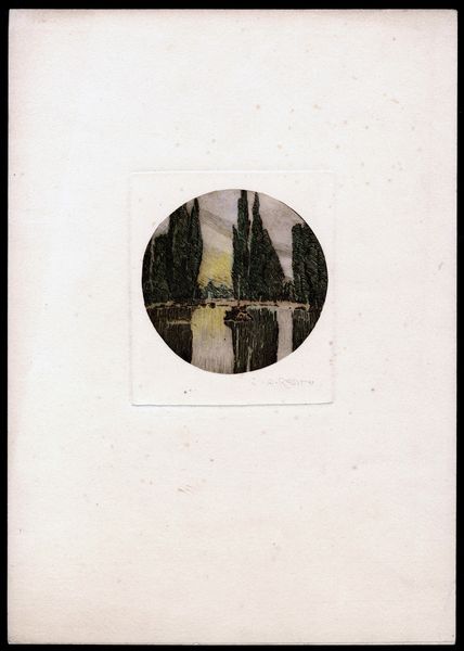 Angelo Rossini : Il Laghetto dei Cipressi di Villa Falconieri a Frascati  - Asta Stampe e Disegni dal XVI al XX secolo - Associazione Nazionale - Case d'Asta italiane