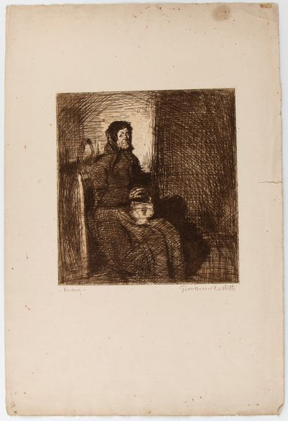 Giovanni Costetti : Vecchia  - Asta Stampe e Disegni dal XVI al XX secolo - Associazione Nazionale - Case d'Asta italiane