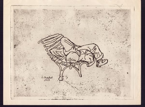 Luigi Bartolini : La panchina  - Asta Stampe e Disegni dal XVI al XX secolo - Associazione Nazionale - Case d'Asta italiane
