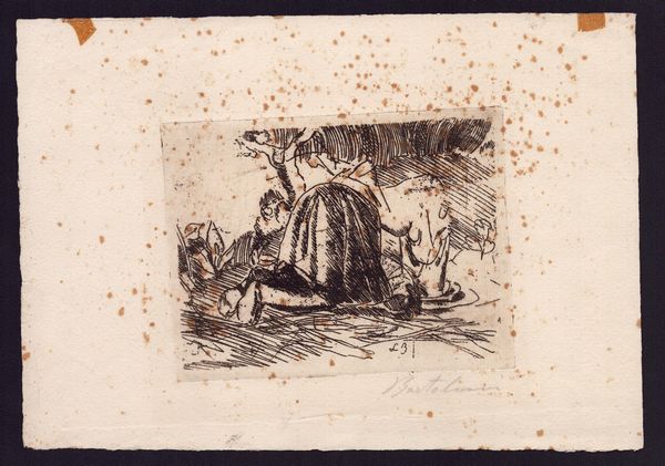 Luigi Bartolini : Lavandaia  - Asta Stampe e Disegni dal XVI al XX secolo - Associazione Nazionale - Case d'Asta italiane