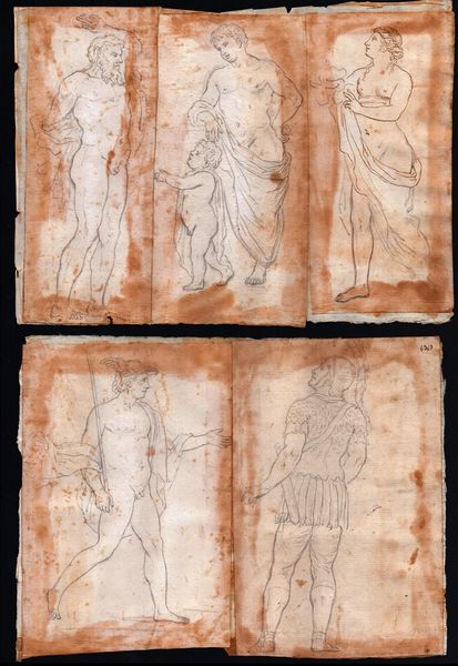 Gruppo di cinque fogli sciolti a tema mitologico  - Asta Stampe e Disegni dal XVI al XX secolo - Associazione Nazionale - Case d'Asta italiane