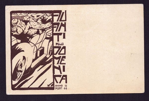 Umberto Boccioni : AVANTI DELLA DOMENICA  - Asta Stampe e Disegni dal XVI al XX secolo - Associazione Nazionale - Case d'Asta italiane