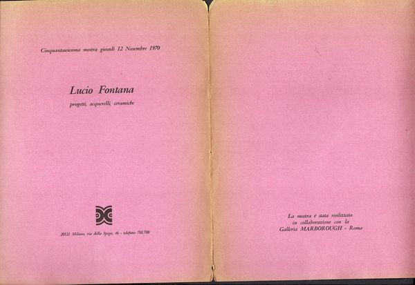 LUCIO FONTANA : Ambiente spaziale, 1952  - Asta Stampe e Disegni dal XVI al XX secolo - Associazione Nazionale - Case d'Asta italiane