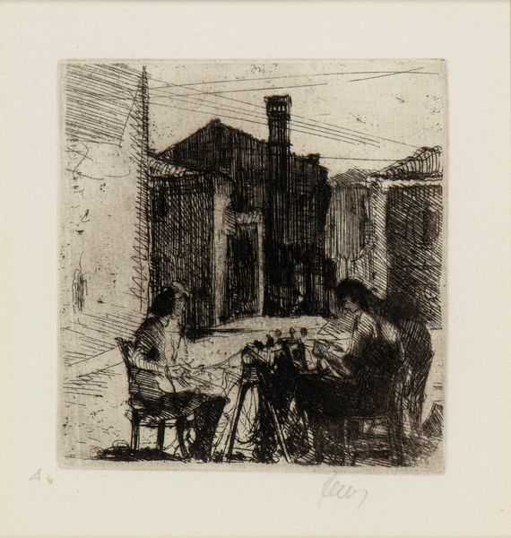 VIRGILIO  TRAMONTIN : Caorle. Lavoro alle reti  - Asta Stampe e Disegni dal XVI al XX secolo - Associazione Nazionale - Case d'Asta italiane