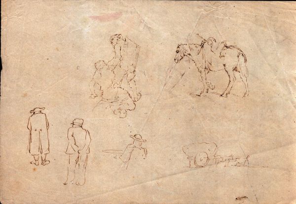 Serie di otto schizzi con soggetti varii  - Asta Stampe e Disegni dal XVI al XX secolo - Associazione Nazionale - Case d'Asta italiane