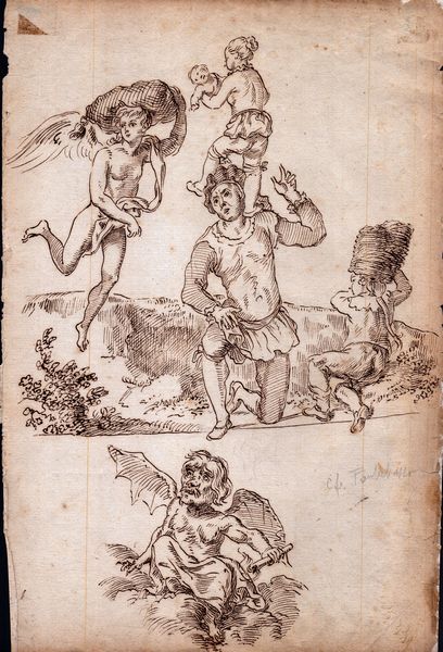 Gruppo di cinque disegni di soggetto diverso  - Asta Stampe e Disegni dal XVI al XX secolo - Associazione Nazionale - Case d'Asta italiane