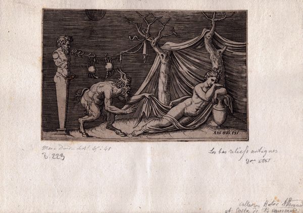 Marco Dente detto Marco da Ravenna : Antichi bassirilievi  - Asta Stampe e Disegni dal XVI al XX secolo - Associazione Nazionale - Case d'Asta italiane