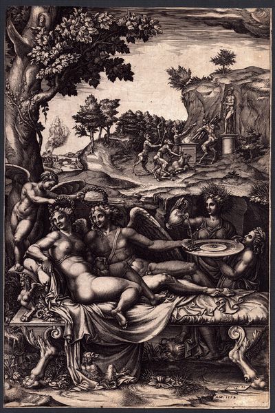 Giorgio Ghisi detto il Mantovano (1520-1582) : Amore e Psiche, da Giulio Romano  - Asta Stampe e Disegni dal XVI al XX secolo - Associazione Nazionale - Case d'Asta italiane