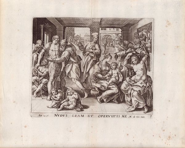 Maarten de Vos : Le opere di misericordia  - Asta Stampe e Disegni dal XVI al XX secolo - Associazione Nazionale - Case d'Asta italiane