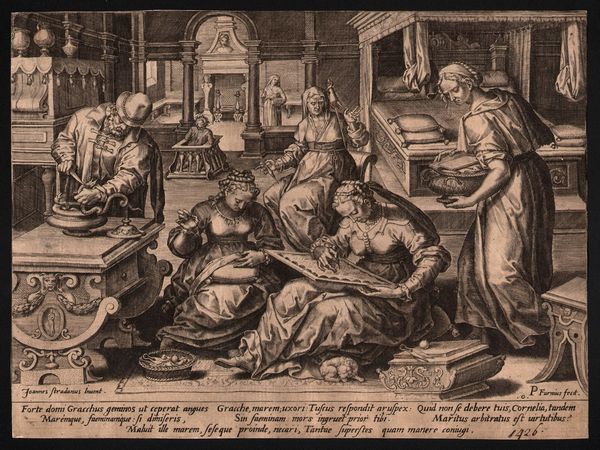 Pieter Jalhea Furnius : La Madre dei Gracchi  - Asta Stampe e Disegni dal XVI al XX secolo - Associazione Nazionale - Case d'Asta italiane