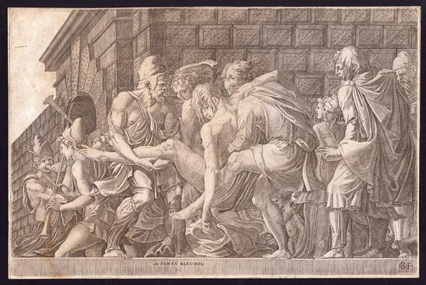 GIROLAMO FAGIUOLI : Ettore ferito viene trasportato a Troia, da Francesco Primaticcio  - Asta Stampe e Disegni dal XVI al XX secolo - Associazione Nazionale - Case d'Asta italiane