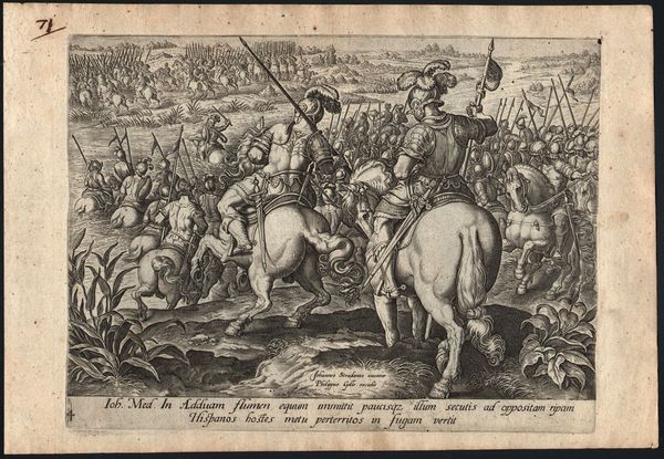 Jan van der Straet Giovanni Stradano : La battaglia dell'Adda  - Asta Stampe e Disegni dal XVI al XX secolo - Associazione Nazionale - Case d'Asta italiane