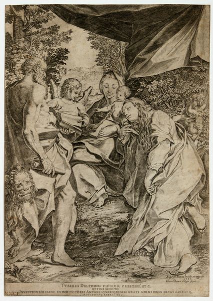AGOSTINO CARRACCI : La Madonna di San Girolamo, da Correggio  - Asta Stampe e Disegni dal XVI al XX secolo - Associazione Nazionale - Case d'Asta italiane