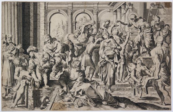 ANNIBALE CARRACCI : Elemosina di San Rocco  - Asta Stampe e Disegni dal XVI al XX secolo - Associazione Nazionale - Case d'Asta italiane