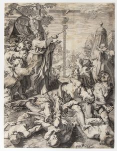 FRANCESCO VILLAMENA - Mos e il serpente di bronzo, da Ferrau Fenzoni