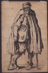 Jacques Callot - Il mendicante con i bastoni
