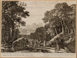 Herman Van Swanevelt : Sei paesaggi con la storia di Adone  - Asta Stampe e Disegni dal XVI al XX secolo - Associazione Nazionale - Case d'Asta italiane