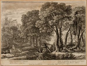 Herman Van Swanevelt : Sei paesaggi con la storia di Adone  - Asta Stampe e Disegni dal XVI al XX secolo - Associazione Nazionale - Case d'Asta italiane