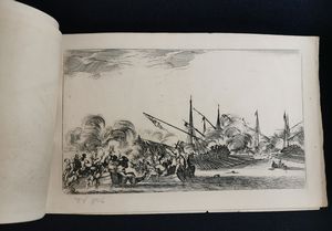 François Collignon : Suite de huit marines, da Stefano Della Bella  - Asta Stampe e Disegni dal XVI al XX secolo - Associazione Nazionale - Case d'Asta italiane