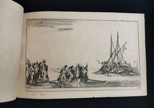 François Collignon : Suite de huit marines, da Stefano Della Bella  - Asta Stampe e Disegni dal XVI al XX secolo - Associazione Nazionale - Case d'Asta italiane