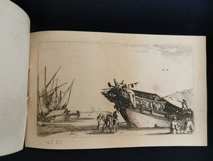 François Collignon : Suite de huit marines, da Stefano Della Bella  - Asta Stampe e Disegni dal XVI al XX secolo - Associazione Nazionale - Case d'Asta italiane