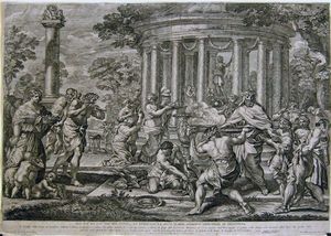PIETRO AQUILA - Sacrificio a Diana, da Pietro da Cortona