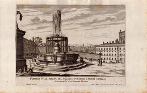 GIOVANNI BATTISTA FALDA : Le fontane di Roma nelle piazze e luoghi publici della citt, con li loro prospetti, come sono al presente  - Asta Stampe e Disegni dal XVI al XX secolo - Associazione Nazionale - Case d'Asta italiane